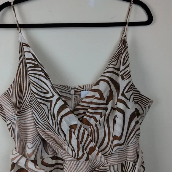 Elegant Reiss Rosie Animal Print Midi Dress NWT Size 14 Midi